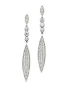 Diamond Drop Earrings In 14k White Gold, 1.75 Ct. T.w. - 100% Exclusive