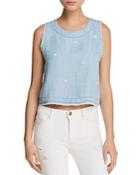 Bella Dahl Fringed Button-down-back Top