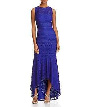 Js Collections Lace Illusion High/low Gown