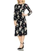 Vince Camuto Floral Story Midi Dress