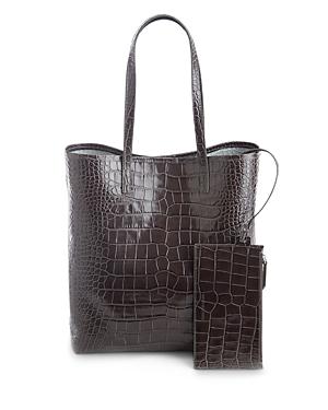 Royce New York Embossed Leather Tote Bag