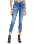 Good American Good Legs Coated Denim Chewed Cuff Jeans