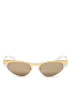 Vogue Eyewear Gigi Hadid For Vogue Mirrored Wrap Cat Eye Sunglasses, 51mm