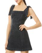 Alice And Olivia Maryann Denim Tie Shoulder Dress