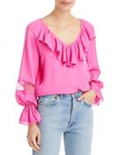 Kobi Halperin Nicolette Silk Ruffled Blouse