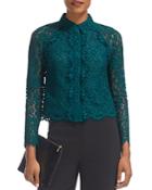 Whistles Suzie Scalloped Lace Shirt