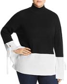 Alison Andrews Color Block Mock Neck Sweater
