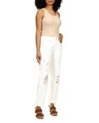 Michael Michael Kors Unisex Distressed Jeans In White