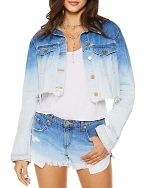 Ramy Brook Devon Ombre Denim Cropped Jacket