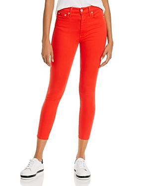 Alice + Olivia Good High-rise Ankle Skinny Jeans In Paprika