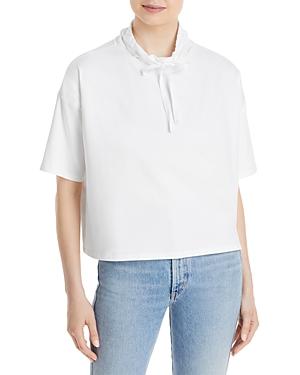 Eileen Fisher Funnel Neck Elbow Sleeve Top