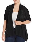 B Collection By Bobeau Curvy Helena Sheer Patterned Open Cardigan
