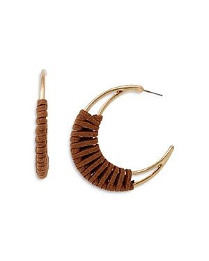 Allsaints Suede Wrapped Hoop Earrings