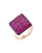 Bloomingdale's Ruby Pave Statement Ring In 14k Rose Gold - 100% Exclusive