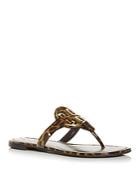 Tory Burch Women's Miller Leopard Print Thong Sandals