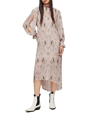 Allsaints Cora Yorik Pleated Midi Dress