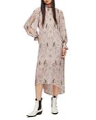 Allsaints Cora Yorik Pleated Midi Dress