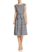 Adrianna Papell Mixed Gingham Dress