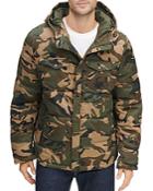 Levi's Quilted Camouflage-print Hooded Puffer Jacket
