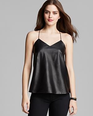 Tibi Top - Leather Cami