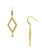 Freida Rothman Pave Triangle Drop Earrings