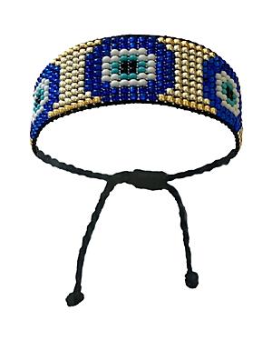 Ayounik Nazar Metallic Beaded Bracelet