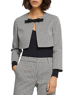 Paule Ka Veste Floral Check Cropped Jacket