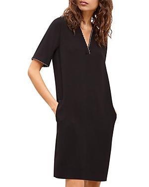 Gerard Darel Satine Crepe V-neck Dress