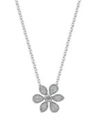 Bloomingdale's Fancy Cut Diamond Flower Pendant Necklace In 14k White Gold, 18 - 100% Exclusive