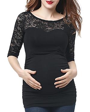 Kimi & Kai Trudy Lace-panel Maternity Top