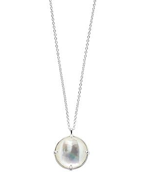 Ippolita Sterling Silver Rock Candy Clear Quartz Over Mother Of Pearl Doublet Pendant Necklace, 35