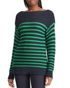 Lauren Ralph Lauren Striped Drop-shoulder Sweater