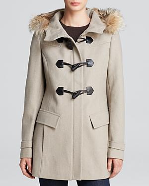 Marc New York Fur-trimmed Erin Toggle Coat