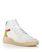 Saint Laurent Men's Sl/24 Mid Top Sneakers