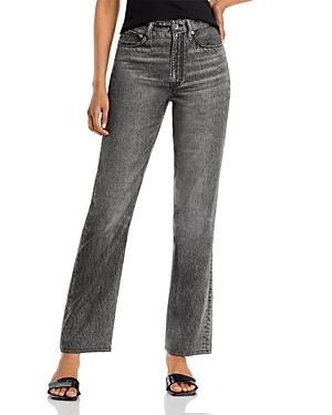 Rag & Bone Liquid Alex High Rise Straight Leg Jeans In Black Magic