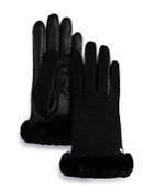 Ugg Shorty Shearling-cuff Tech Gloves