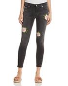 Hudson Nico Rose Embroidered Ankle Jeans In Confronted
