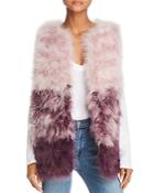 525 America Color-blocked Feather Vest