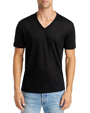 John Varvatos Slim Fit Linen V Neck Tee