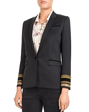 The Kooples Embroidered-cuff Blazer