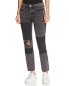 Iro. Jeans Lep Patched Straight-leg Jeans In Black