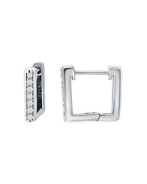 Bloomingdale's Marc & Marcella Diamond Square Hoop Earrings In Sterling Silver, 0.14 Ct. T.w. - 100% Exclusive