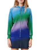 Maje Colorblocked Zippered Hoodie