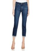 Paige Denim Hoxton Ankle Roll Up Jeans In Electra