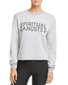 Spiritual Gangster Varsity Cropped Sweatshirt
