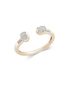Bloomingdale's Diamond Two Stone Cuff Ring In 14k Yellow Gold - 100% Exclusive