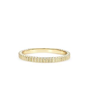Zoe Lev 14k Yellow Gold Notched Band