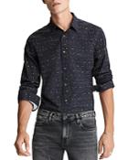 John Varvatos Star Usa Fulton Cotton Printed Slim Fit Shirt