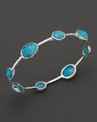 Ippolita Sterling Silver Rock Candy 8 Stone Bangle In Turquoise