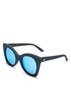 Le Specs Savanna Mirrored Cat Eye Sunglasses, 50mm